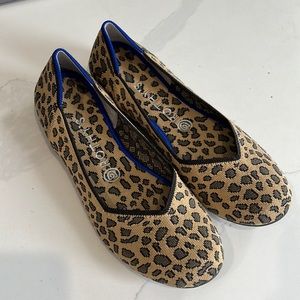 Rothy’s leopard print ballet shoe